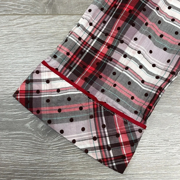Victoria’s Secret Button Front Sleep Shirt Nightgown Plaid Polka Dot M - Picture 10 of 16